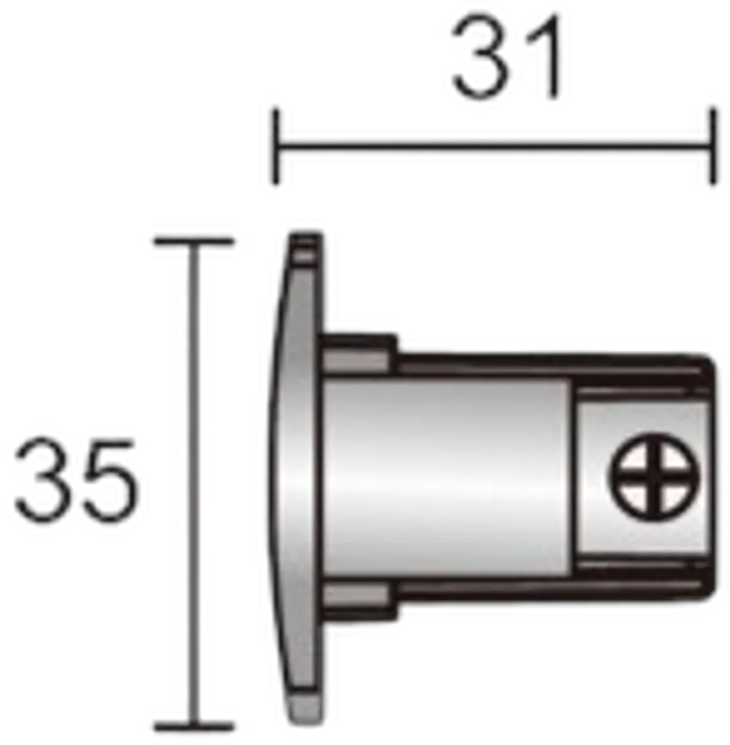 Powergear 3PH ENDKAPPE, Schwarz (4PCS)