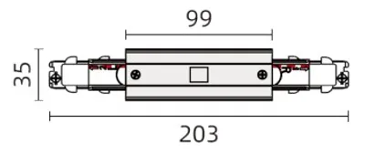 Powergear 3PH MITTEL-EINSPEISER DALI 3, Weiß