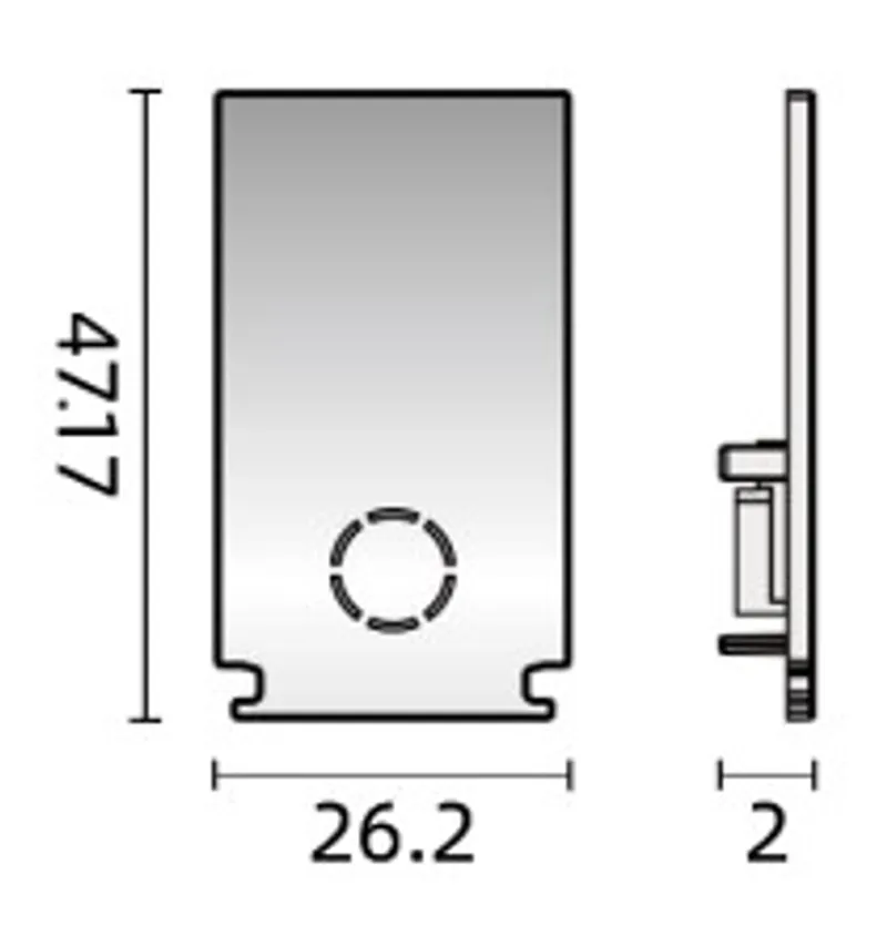 Powergear 48V DEEP PROFILE ENDKAPPE, Weiß