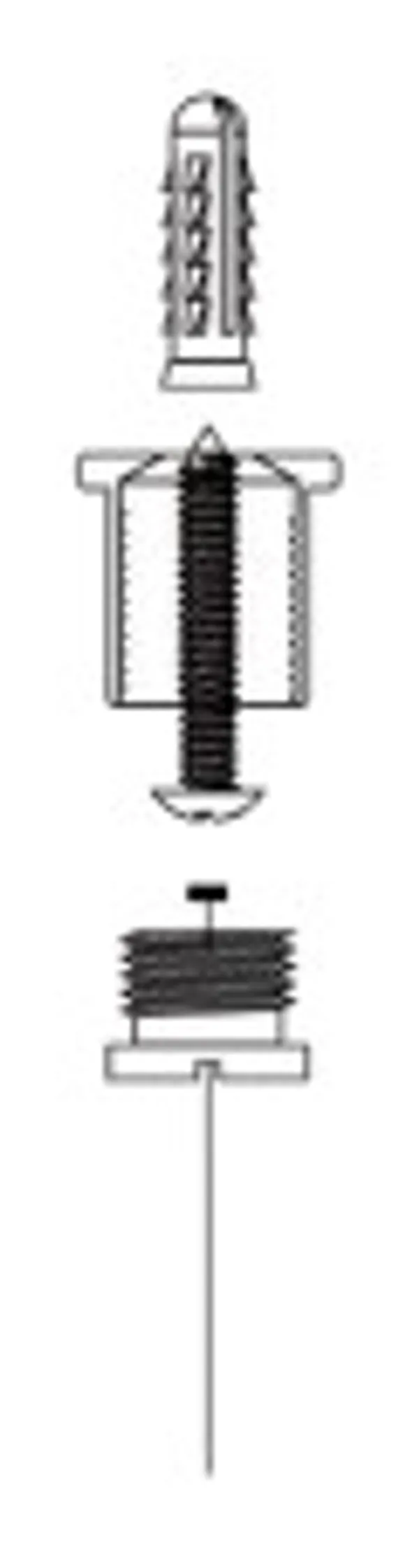 Powergear 3PH SEIL-AUFHÄNGUNG EZCLICK, Weiß, 5 meter