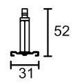 Powergear 3PH AUFHÄNGUNGSPLATTE MIT SEIL, Weiß, 5 meter Powergear 3PH AUFHÄNGUNGSPLATTE MIT SEIL, Weiß, 5 meter