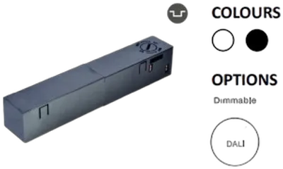 Powergear 48V STROMFÜHRENDER EINSPEISER, LINKS, Schwarz