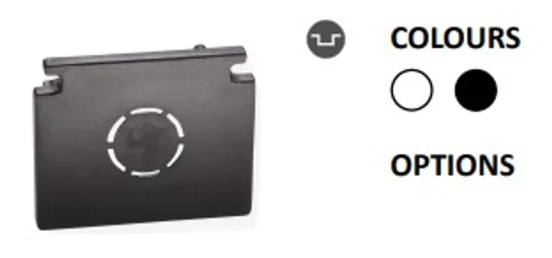 Powergear 48V  ENDKAPPE FÜR DIE EINBAUSCHIENE, Weiß