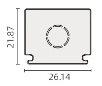 Powergear 48V  ENDKAPPE FÜR DIE EINBAUSCHIENE, Weiß