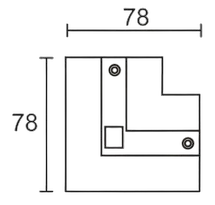 Powergear 3PH L Verbinder ABDECKUNG, Schwarz Powergear 3PH L Verbinder ABDECKUNG, Schwarz