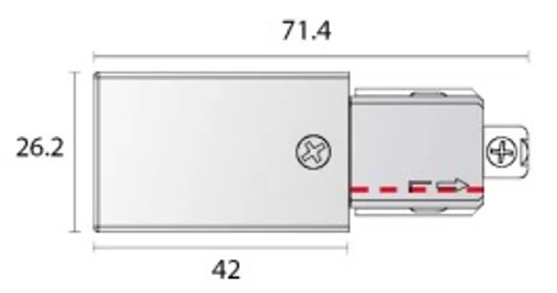 Powergear Mini 1PH  Einspeiser, LINKS, Schwarz