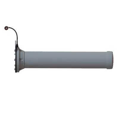 Graue Wideband-LTE/WiFi-Antenne Poynting A-Heli-0031-V2-01-R mit seitlicher Montagehalterung und Anschlusskabel für Graue Wideband-LTE/WiFi-Antenne Poynting A-Heli-0031-V2-01-R mit seitlicher Montagehalterung und Anschlusskabel für