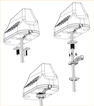 Poynting A-MIMO-0003-V2-17 weiße 5G/LTE MIMO-Antenne mit Mastklemme und Montageanleitung für KFZ oder Marine. Poynting A-MIMO-0003-V2-17 weiße 5G/LTE MIMO-Antenne mit Mastklemme und Montageanleitung für KFZ oder Marine.