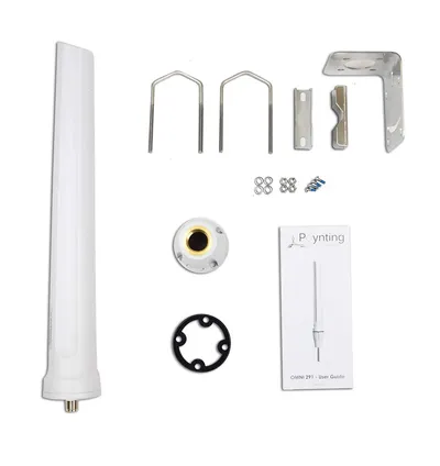 Poynting A-OMNI-0291-V2 Marine-LTE-Antenne mit 7dBi Rundstrahl, weiße Omni-Antenne mit Montagezubehör und N-Type-Anschluss