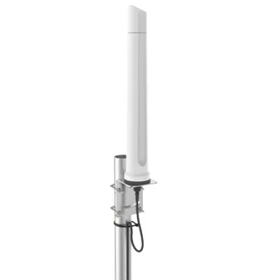Weiße Poynting A-OMNI-0296-V2 2,4/5GHz 10dBi Omni-Antenne mit N-Type-Anschluss auf silbernem Mast für Weiße Poynting A-OMNI-0296-V2 2,4/5GHz 10dBi Omni-Antenne mit N-Type-Anschluss auf silbernem Mast für