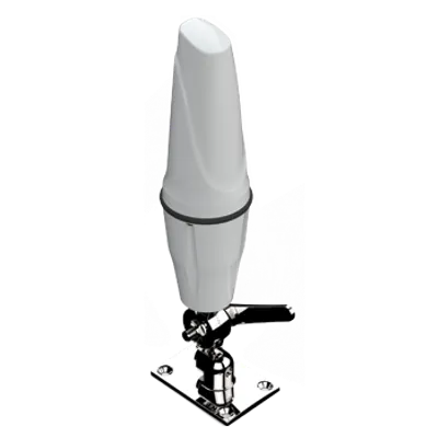 Weiße Poynting A-OMNI-0404-V1-01 5G/LTE-Marineantenne mit 2 dBi Rundstrahl, N-Type-Anschluss auf verstellbarem Montagearm Weiße Poynting A-OMNI-0404-V1-01 5G/LTE-Marineantenne mit 2 dBi Rundstrahl, N-Type-Anschluss auf verstellbarem Montagearm