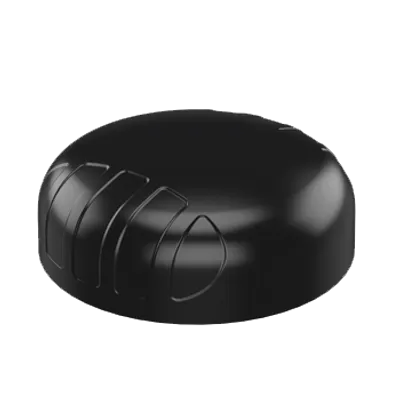 Schwarze Poynting A-PUCK-0012-V2-01 MIMO-Wi-Fi-Antenne mit 7,5 dBi für KFZ, PU-beschichtet, SMA-Adapter, 2m Kabel auf