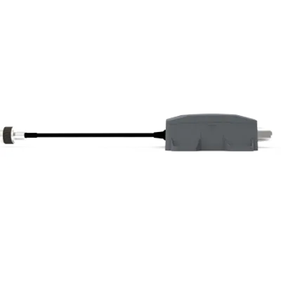 Poynting Ultra Wideband 2-Wege Splitter A-SPLT-0016-V1-01 mit grauer Gehäusebox, schwarzem Kabel und silbernem Poynting Ultra Wideband 2-Wege Splitter A-SPLT-0016-V1-01 mit grauer Gehäusebox, schwarzem Kabel und silbernem
