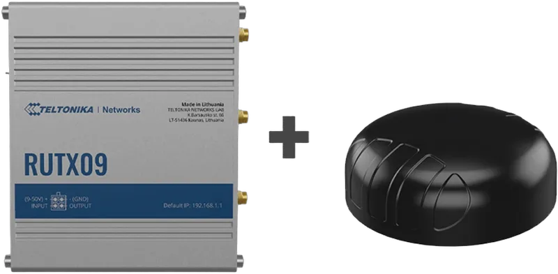 Teltonika · RUTX09 · 4G Router & Poynting · A-PUCK-0004-V1-01 · 4G· 5G Rundstrahlantenne BUNDLE