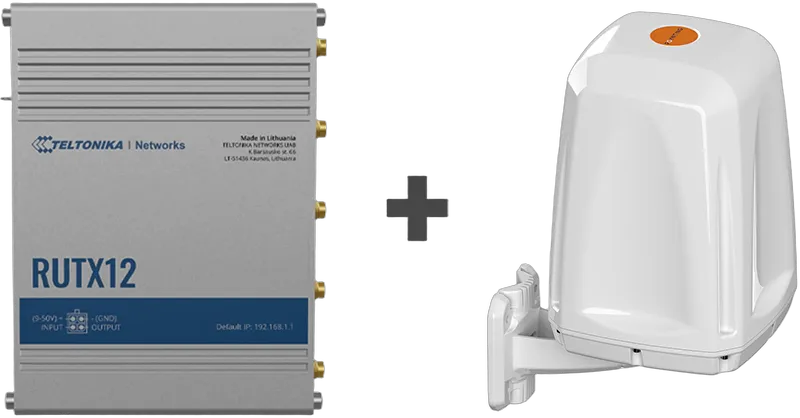 Teltonika · RUTX12 · Dual 4G Router & Poynting · A-EPNT-0004-V1-17 · 4G· 5G Domantenne BUNDLE
