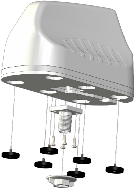 Poynting · Antennen · 5G/LTE · KFZ/Marine · A-MIMO-0003-V2-13 · weiß · SMA (M) · 1,8-4,5 dBi · SMA-Male · 2 Meter Kabel · IP67