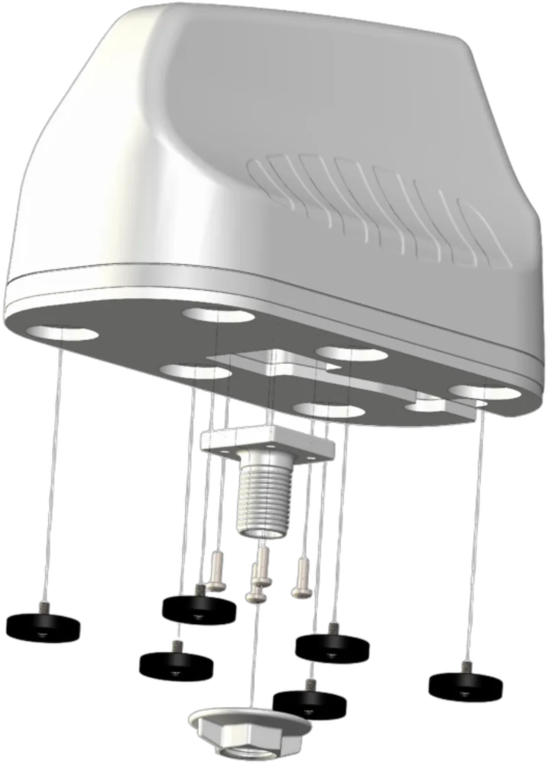 Poynting · Antennen · 5G/LTE · KFZ/Marine · A-MIMO-0003-V2-13 · weiß · SMA (M) · 1,8-4,5 dBi · SMA-Male · 2 Meter Kabel · IP67
