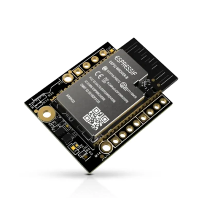 RAK Wireless LoRa WisBlock Interface Wi-Fi Modul RAK2305, schwarzes rechteckiges Board mit ESP32-C3-WROOM-02 Modul, QR-Code