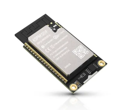 RAK Wireless LoRa WisBlock Core WiFi Modul RAK11200, schräg von oben zeigt schwarzes rechteckiges Leiterplattenmodul mit