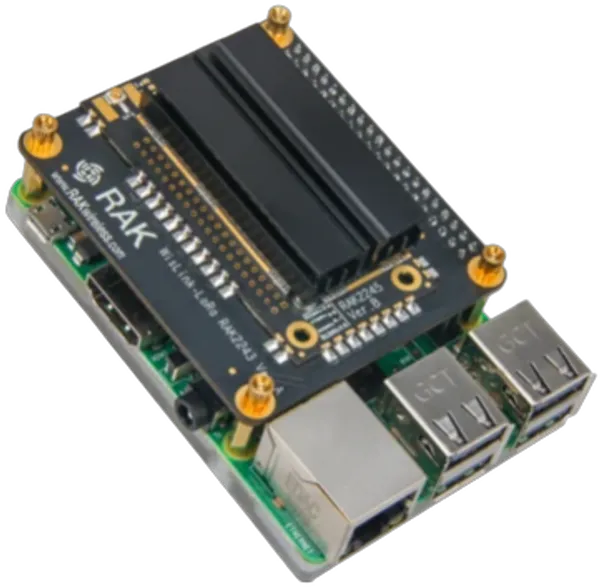 RAK Wireless · LoRa · WisGate · LoRa Gateway Discover Kit RAK2245 Pi HAT & Raspberry Pi 3B+ & 16G TF Card(with software image) to quick start a LoRaWA