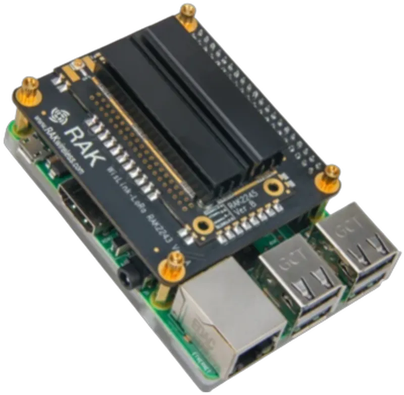 RAK Wireless · LoRa · WisGate · LoRa Gateway Discover Kit RAK2245 Pi HAT & Raspberry Pi 3B+ & 16G TF Card(with software image) to quick start a LoRaWA