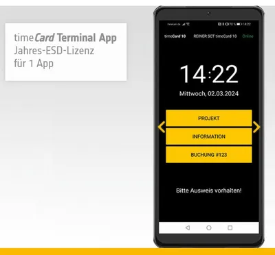 REINER SCT timeCard 10 Terminal APP 1 Gerät 1 Jahr Laufzeit