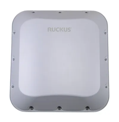 RUCKUS T670 WiFi7 Outdoor-Access-Point mit quadratischem Gehäuse, grauer Logo-Prägung und wetterfester Bauweise für RUCKUS T670 WiFi7 Outdoor-Access-Point mit quadratischem Gehäuse, grauer Logo-Prägung und wetterfester Bauweise für