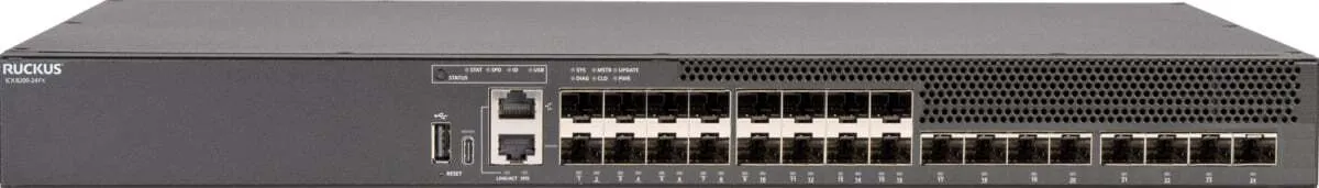 RUCKUS Networks switch full managed layer3 24 port • 16x sfp+ • 8x sfp28 • 19" • icx8200-24fx RUCKUS Networks switch full managed layer3 24 port • 16x sfp+ • 8x sfp28 • 19" • icx8200-24fx
