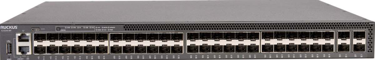 RUCKUS Networks switch full managed layer3 52 port • 48x sfp • 4x sfp28 • 19" • icx8200-48f