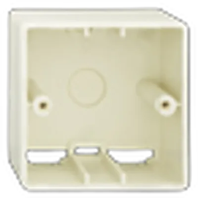 Rutenbeck Dose, zbh. Aufputzgehäuse, Perlweiss, UAE-Cat. ApG