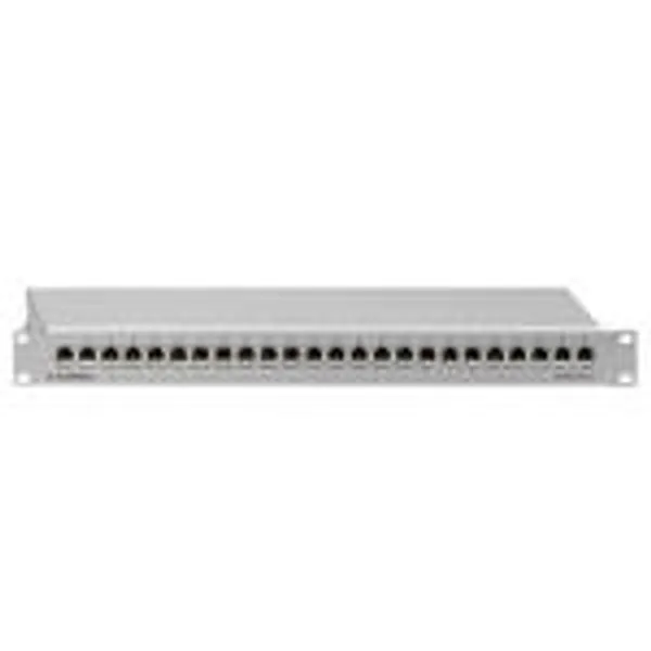 Rutenbeck Patch Panel, 19", CAT6A, 24xRJ45, Lichtgrau, PP-Cat.6A iso-24/1