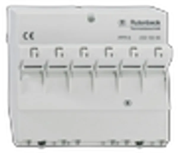 Rutenbeck Patch Panel, Hutschiene(DIN), CAT5e,  6xRJ45, Lichtgrau, PPR 6