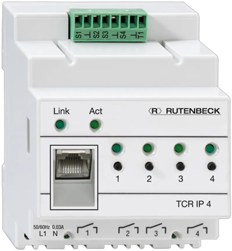 Rutenbeck IP-Schaltaktor, R-Control IP 4 (former TCR IP 4)