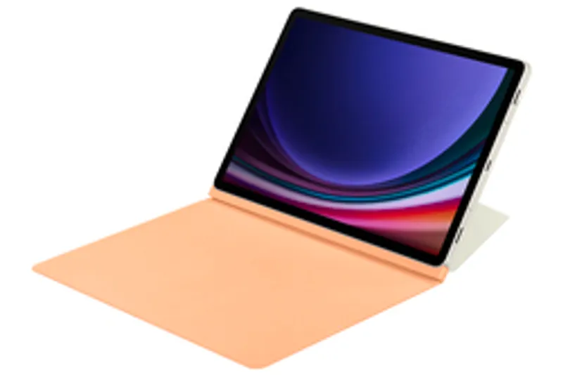 Оранжевая обложка Samsung Book Cover для планшетов Tab S9/S9 FE/S10 FE/S10 Lite поддерживает устройство в наклонном