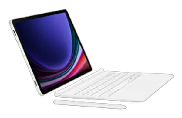 Samsung Book Cover Keyboard Tab S9/S9 FE/S10 FE/S10 Lite White