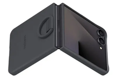 Samsung Silicone Case with Ring für Galaxy Flip7 Black