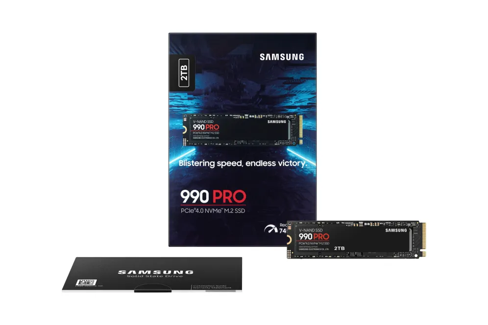 SSD 2TB Samsung M.2 PCI-E NVMe Gen4 990 PRO Basic retail SSD 2TB Samsung M.2 PCI-E NVMe Gen4 990 PRO Basic retail