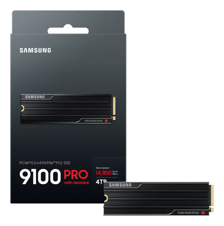 SSD 4TB Samsung M.2 PCI-E NVMe Gen5 9100 PRO HS retail SSD 4TB Samsung M.2 PCI-E NVMe Gen5 9100 PRO HS retail