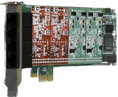 Sangoma 4 port modular analog PCI-Express x1 card, no interfaces