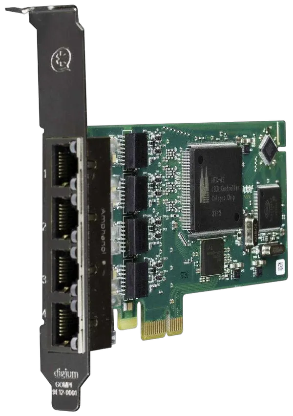 Sangoma Four (4) Span Digital BRI PCIe Card with Hardware Echo Cancellation