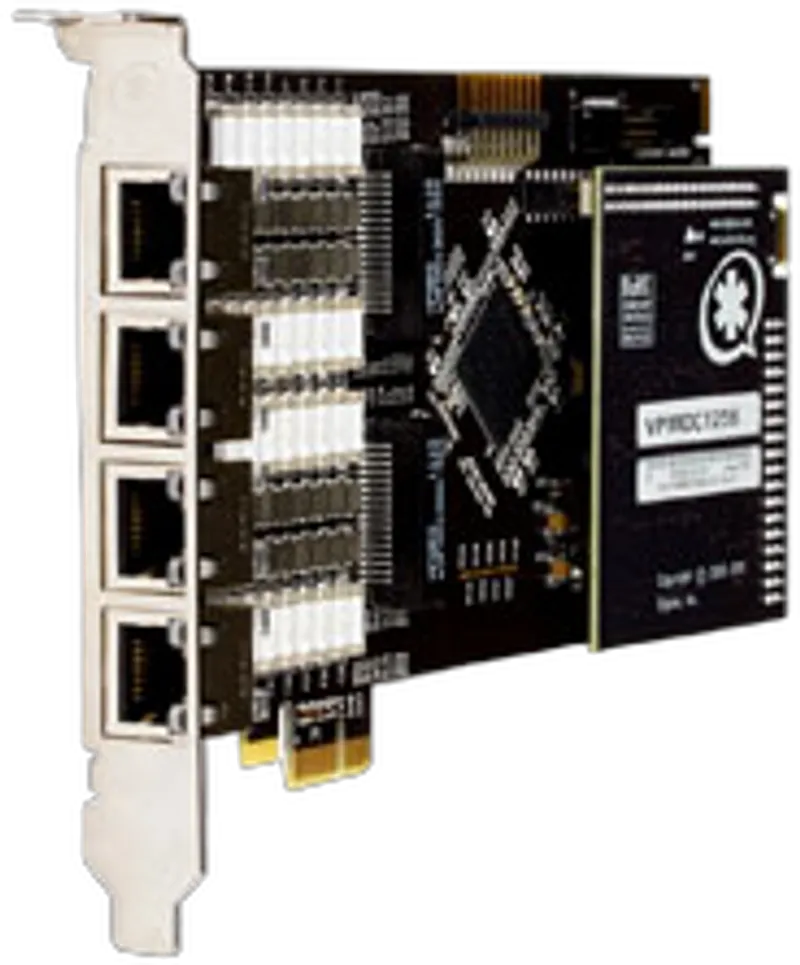 Sangoma Eight (8) span digital T1/E1/J1/PRI PCI-Express x1 Card and HW Echo Can