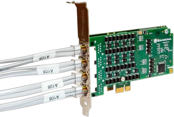 Sangoma 16xPRI/E1 PCIe Karte A116E Kit + Breakout Panel