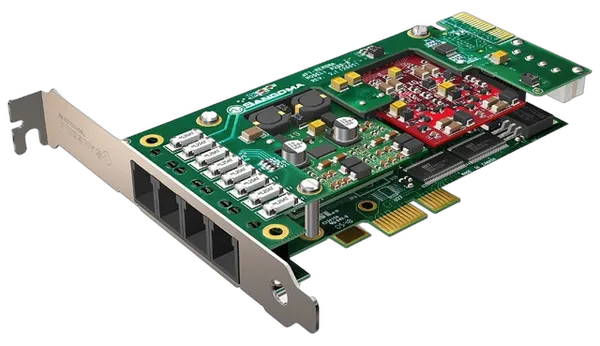 Sangoma A200 2 xFXO PCIe analog Karte mit Echo Unterdrückung
