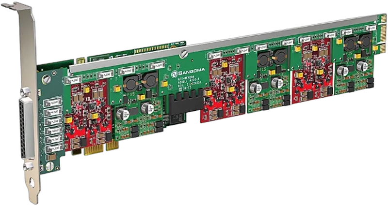 Sangoma A400 8xFXO analog Karte mit Echo Unterdrückung PCIe