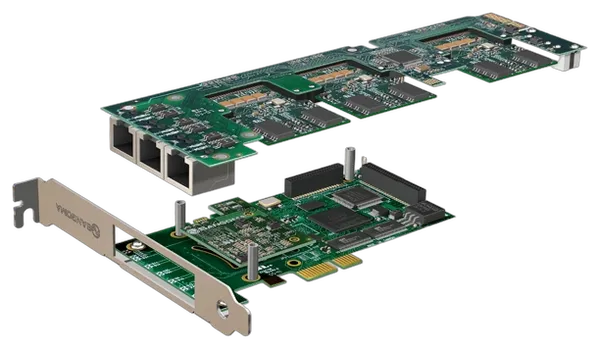 Sangoma 0xBRI/S0 PCIe Basiskarte + Remora + Echo Unterdrücku