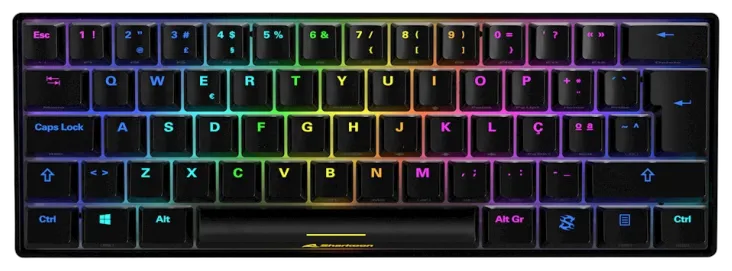 Sharkoon SGK50 S4 teclado Juego RF inalámbrica + USB QWERTY Portugués Blanco
