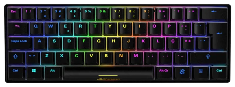 Sharkoon SGK50 S4 teclado Juego RF inalámbrica + USB QWERTY Portugués Blanco