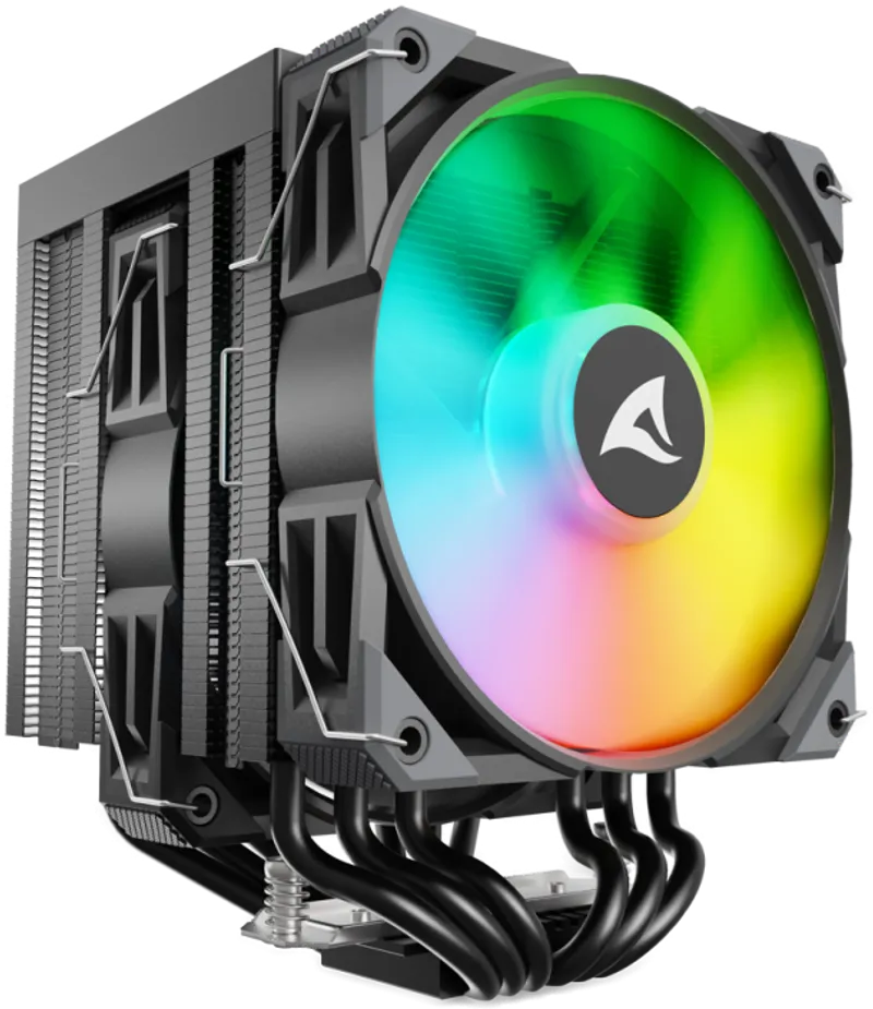 Sharkoon CPU Kühler A60 120mm schw. RGB 1200/1700/1851/AM4/5