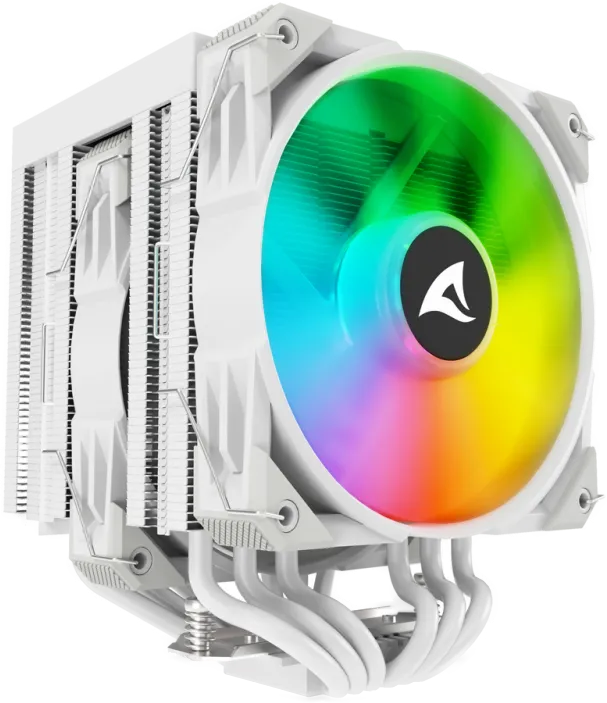 Sharkoon CPU Kühler A60 120mm weiss RGB 1200/1700/1851/AM4/5 Sharkoon CPU Kühler A60 120mm weiss RGB 1200/1700/1851/AM4/5