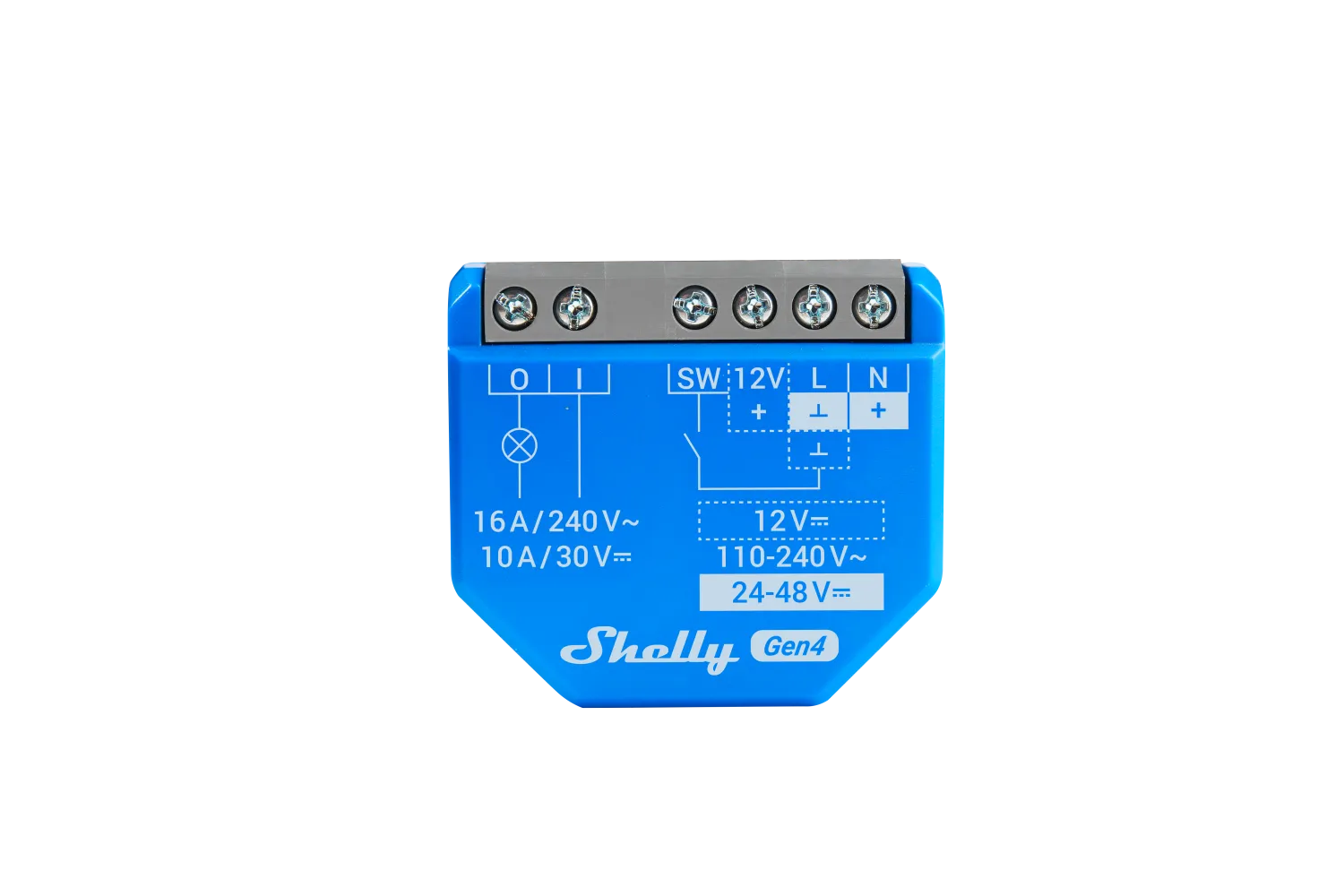 Shelly · Unterputz · "1 Gen4 2er Pack" · Relais · max 16A · 1 Kanal · WLAN · Matter · Zigbee · Bluetooth